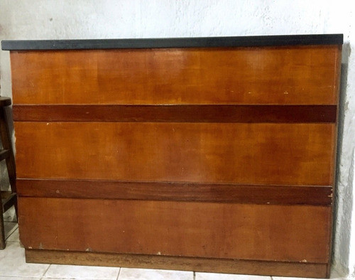 Barra Para Comercio O Barbacoa En Madera Y Mármol 1