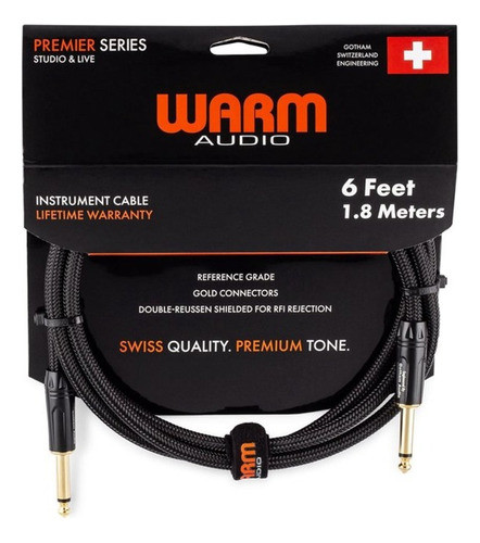 Cable De Instrumento Warm Audio Premium Ts 6  De 1.8 M 0