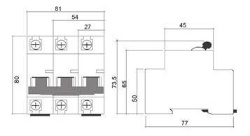 Minidisjuntor Padrão Din 2 Pólos Jng D247-63 6a 1