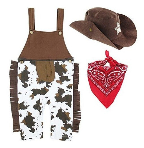 A Y J Design Baby Boys Western Cowboy Romper Sets Con Bufand 0