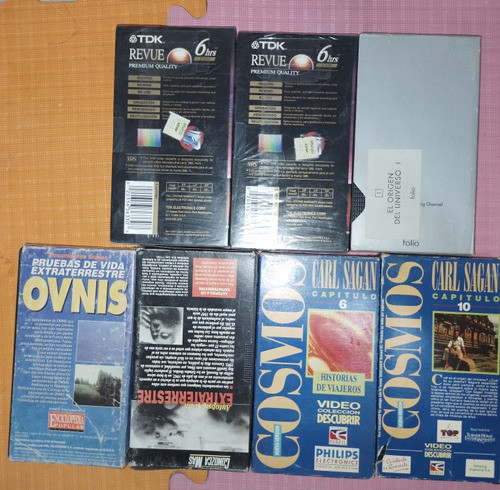 Lote 7 Vhs. Varios. Cosmos. Conozca Más. Vintage 90s 1