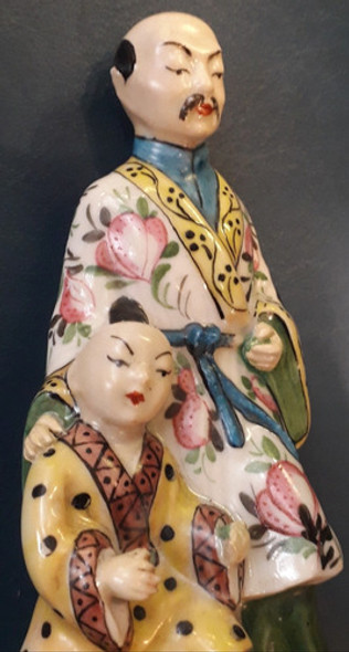 Porcelana China Escultura Figura Chino 17 Cm. 1