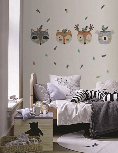 Wallsticker Adhesivo Muresco 16631 Animalitos Boho Nordico 1
