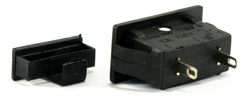 10 Portafusibles 20x5mm Para Panel (26x12mm) Negro 10a 1