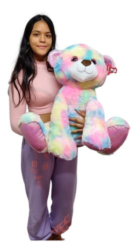 Peluche Oso Multicolor Grande Sentado 60cm Ft040003 0