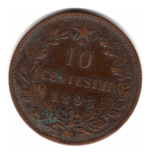 Italia Reino Moneda 10 Centesimi 1893 B/i Umberto I Km#27.1 0 Italia Reino Moneda 10 Centesimi 1893 B/i Umberto I Km#27.1 0