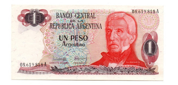 Billete Argentina 1 Peso Argentino Bottero 2601 Sc- 0
