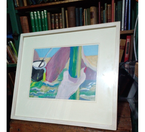 Oleo Sobre Papel. Obra Original De Roberto Plate Firmado 0