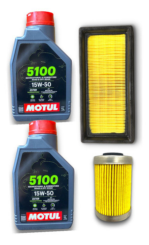 Kit Filtros Bajaj Rouser 200 Ns + 2l Aceite Motul 5100 15w50 0