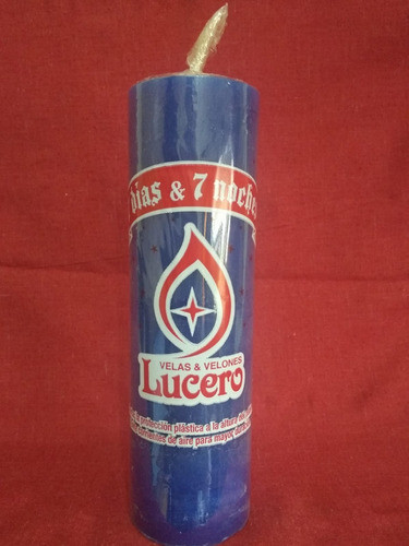 Velones 7 Días Y Siete Noches Lisos, Velón Azul #lucero!! 0