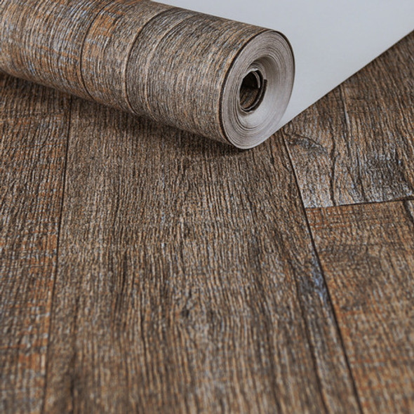 Rolo 5m² Papel De Parede Texturizado Marrom Tronco + Cola 1