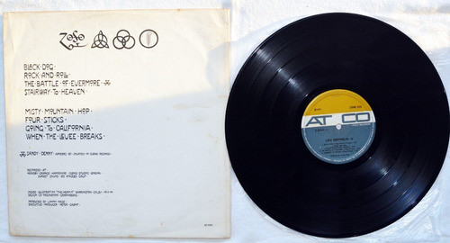 Led Zeppelin Iv 1st Press Brasil 1971 Capa Brilhosa Encarte 1
