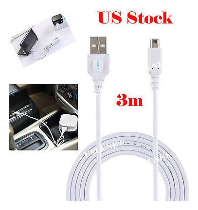Bolsa Estadounidense 3m Blanco Usb Cargador Cable Cable Eléc 1