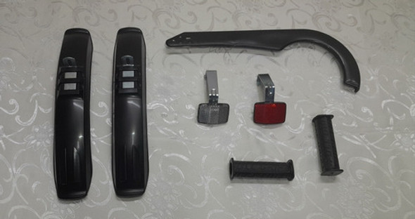 Kit Para Bicicletas Rodado 16 Guardabarro Cubre Cadena Puños 1