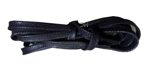 Par Cadarço Chato Encerado Coturnos Botas 1.20cm Preto 0