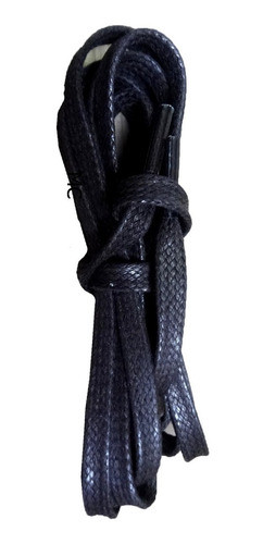 Par Cadarço Chato Encerado Coturnos Botas 1.20cm Preto 1