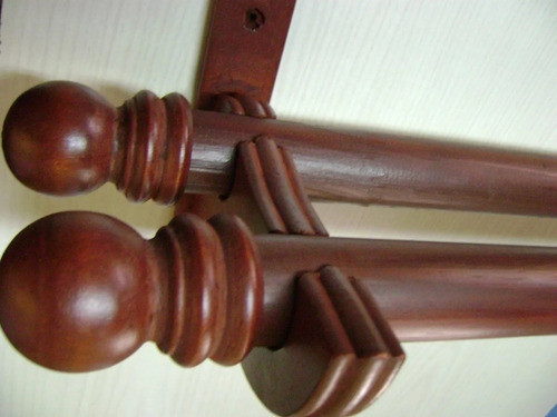 Barral Doble Grueso 33mm Color Cedro 2,20 Mts Completo! 0