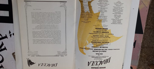 Folleto Antiguo - Obra Teatral Dracula 1979 - Sergio Renan 1