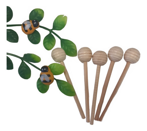 Mini Colher De Madeira Pega Mel 130 Peças Meleira 0