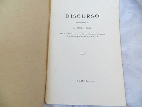 Discurso Pronunciado Por Dr. Rafael Nuñez 1919 1