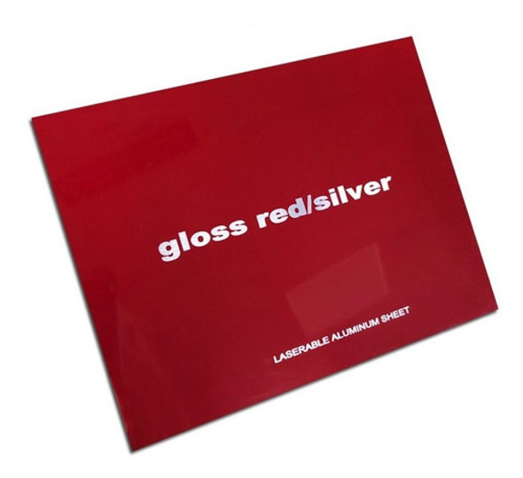 Aluminio Bicapa Laserables 0,45mm X4 Unidades Rojo / Plata 0