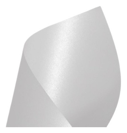 Papel Perolizado Color Plus 180g A4 Branco Perola 10 Folhas 1