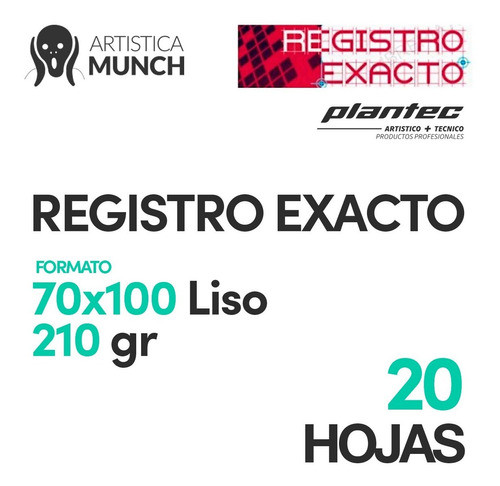 Papel Registro Exacto Liso 210gr 70x100 20 H 0