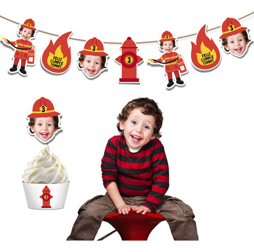 Editamos Tu Foto Bomberos Cumple Divertido Kit Imprimible! 0