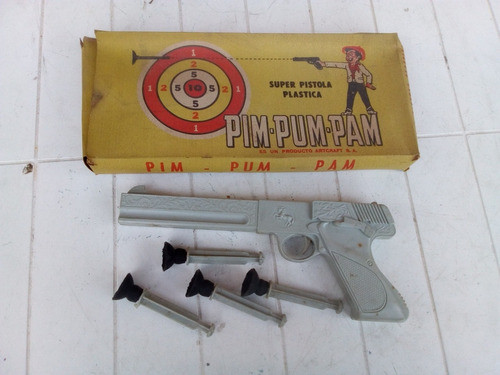 Antigua Súper Pistola Plástica Pim-pum-pam Ind. Argentina 0