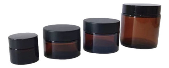 Pote Vidrio Ambar 100 Grs C/contratapa (pack Por 5) 0