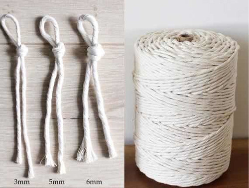 Hilo Macramé Premium Algodón 3 Mm X 100 Metros 1