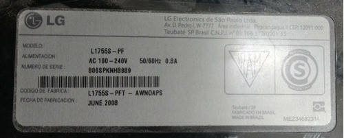 Botonera LG L1755s Pf 1