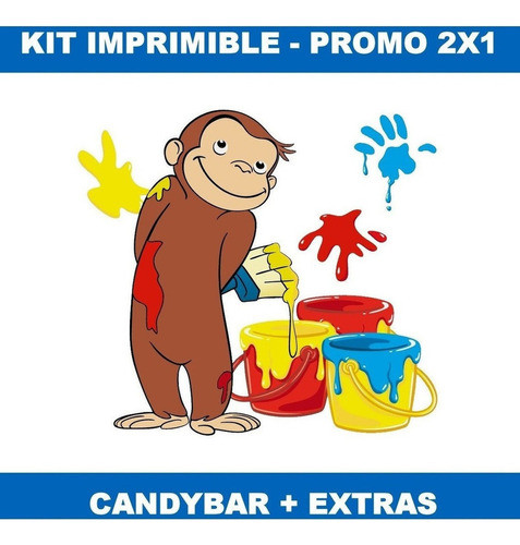 Kit Imprimible Jorge El Curioso Cotillon Y Candy Bar 2x1 1