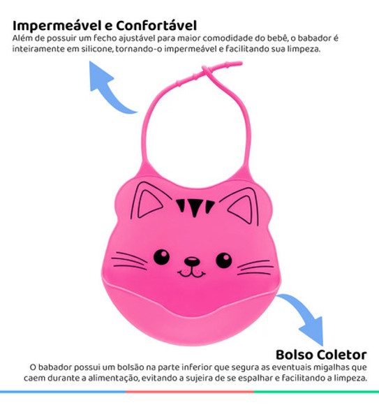 Babador Buba Com Bolso Coletor Pega Migalhas Bebê 1