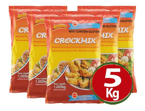 Crockmix Tradicional 5kg Mistura P/ Empanar S/ Glúten 0