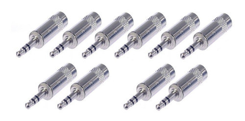 10 Plug Conector P2 Stereo Nickel Nys231 Rean By Neutrik 0