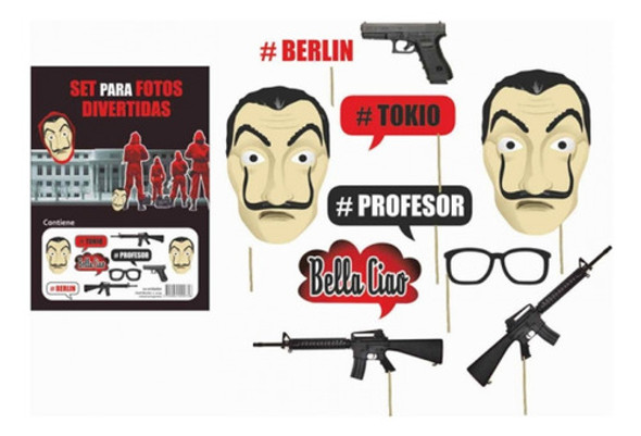 Set Para Fotos Props Divertidas Casa De Papel 1