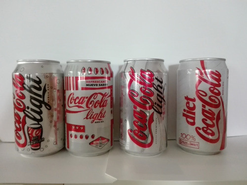 Lote De 4 Latas De Coca Cola Light Y  Diet Coke - Año 1995 1