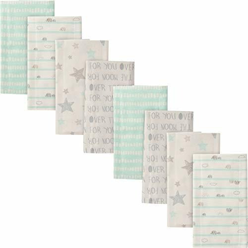 Paquete De 8 Paños De Franela Para Bebé Elefantes 200 X 140 0