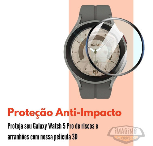 Kit 3x Película 3d Nano Compatível Com Galaxy Watch 5 Pro 1