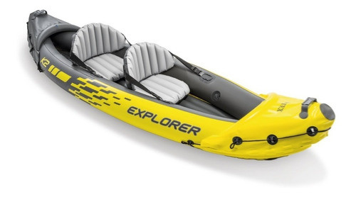 Kayak Doble Inflable Intex Explorer K2 68307 + Remos + Infla 0