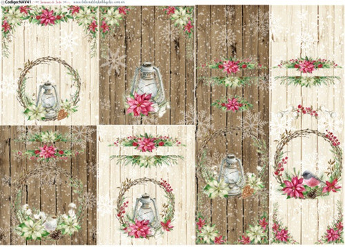 La Tiendita Shabby Chic - Lamina De Seda 50x70 - Nav41 0