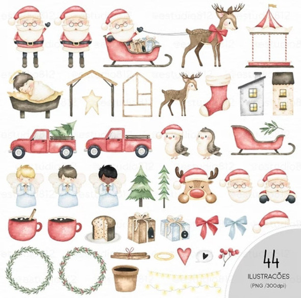 Kit Imagenes Png Cliparts Navidad Papa Noel Acuarela Est62 1 Kit Imagenes Png Cliparts Navidad Papa Noel Acuarela Est62 1