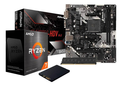Pc Gamer Amd Ryzen 7 5700g 8gb 1tb Rx550 Gabinete Gamer 1