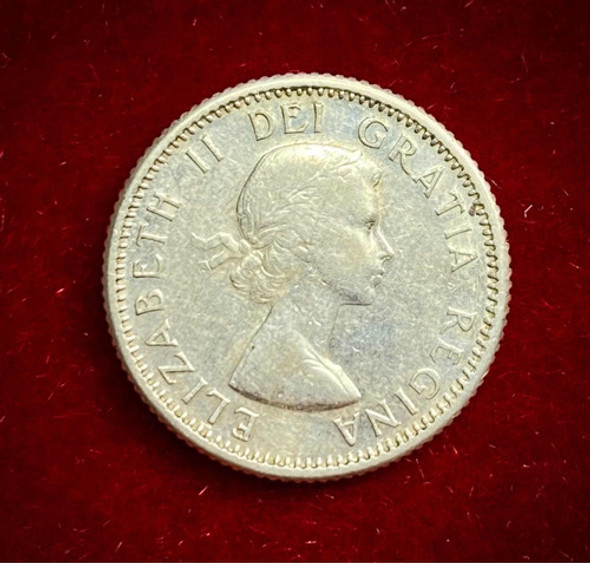Moneda 10 Centavos Canadá 1957 Km 51 Plata 0.800 Elizabeth 2 1 Moneda 10 Centavos Canadá 1957 Km 51 Plata 0.800 Elizabeth 2 1