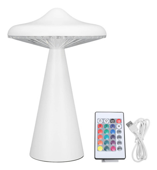 Mesa Led White Mushroom Usb Recarregável Touch 1