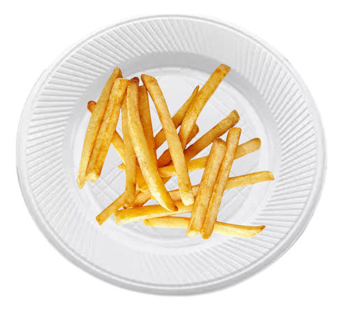 50 Platos Plasticos Descartables Blanco Postre Comida 17cm 0