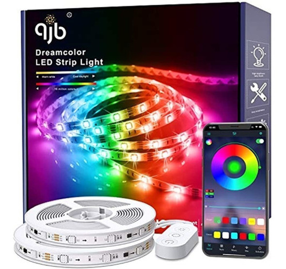 Tira De Luces Led Qjb De 32.8 Pies Que Cambian De Color, Luc 0