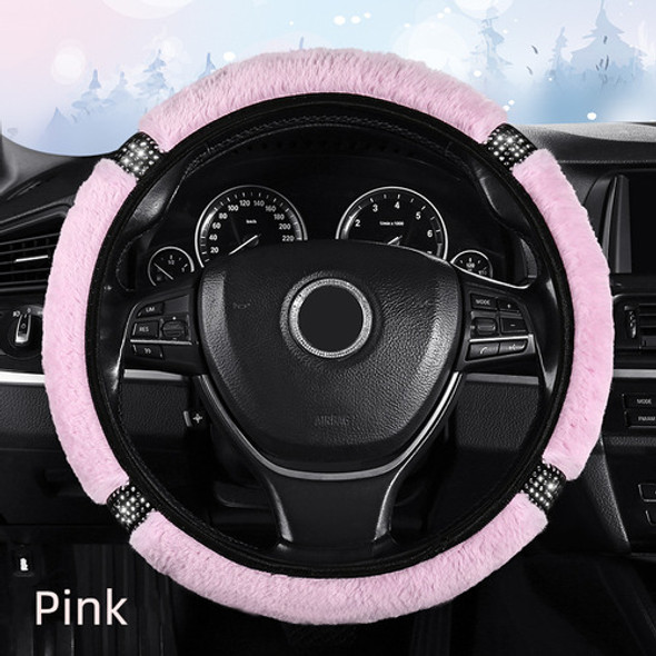 Cubre Funda Volante Universal 36 A 38cm Peluche Rosa Brillos 1 Cubre Funda Volante Universal 36 A 38cm Peluche Rosa Brillos 1