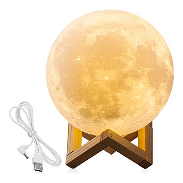 73 Large Moon Light Aed Lámpara De Luna 3d De Impresión Con 0
